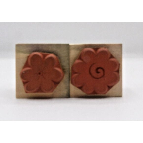 Stamps Set of 2 Flowers Hero Arts ©1998 1½" x 1" each #A2148 &A2149 - Picture 2 of 7